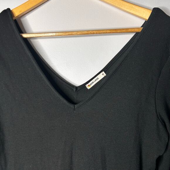 Marine Layer Elegant Black Long Sleeve Midi Dress - Picture 9 of 11